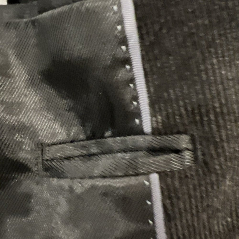 Pronto Uomo Mens Black Corduroy Blazer Sport Coat Two Button Casual Jacket 46S - Picture 15 of 16